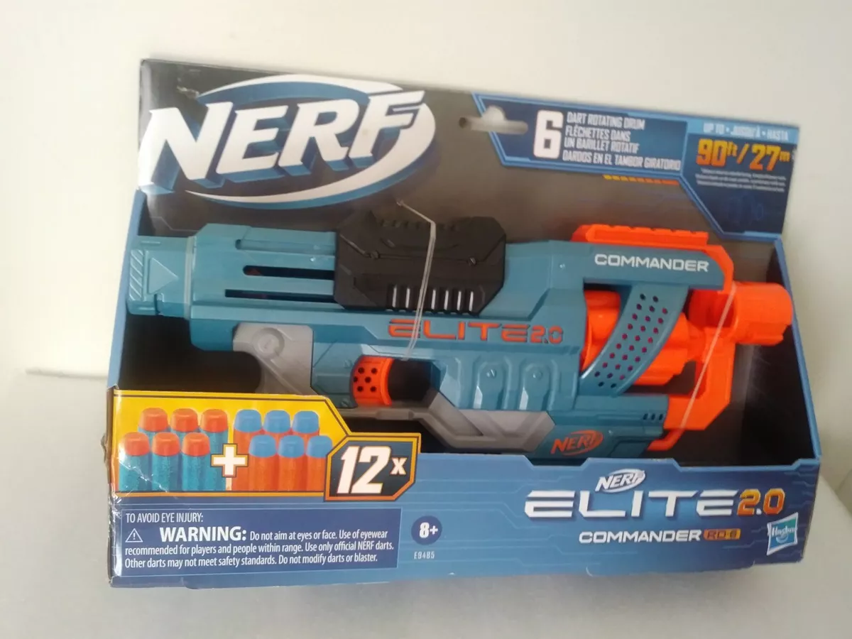 Lança Dardos Nerf Elite 2.0 Commander Rd-6 Tambor Giratório para 6