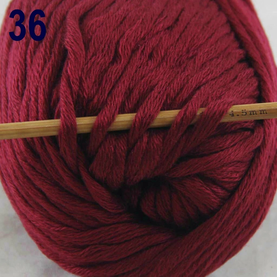 Sale New 8Skeinsx50gr Soft 100% Cotton Chunky Super Bulky Hand Knitting Yarn 36 - Image 3 of 4