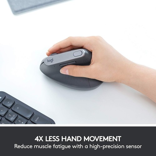 Logitech MX Vertical Ergonomic Mouse, Multi-Device, Bluetooth or 2.4GHz Wireless - Picture 7 of 13