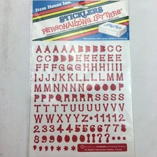 Sticklers Personalizing Dot Letters Stickers Red Craft Scrapbook Journal