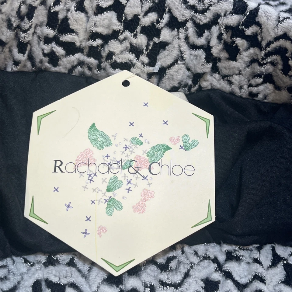 Pantalones Cortos Rachael & Chloe Para Mujer Juniors - Negro Blanco Floral Encaje Superpuesto Talla S Foto 4 de 4