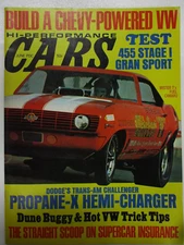 BACK ISSUE HI-PERFORMANCE CARS MAGAZINE JUNE 1970, PROPANE HEMI, 455 STAGE 1