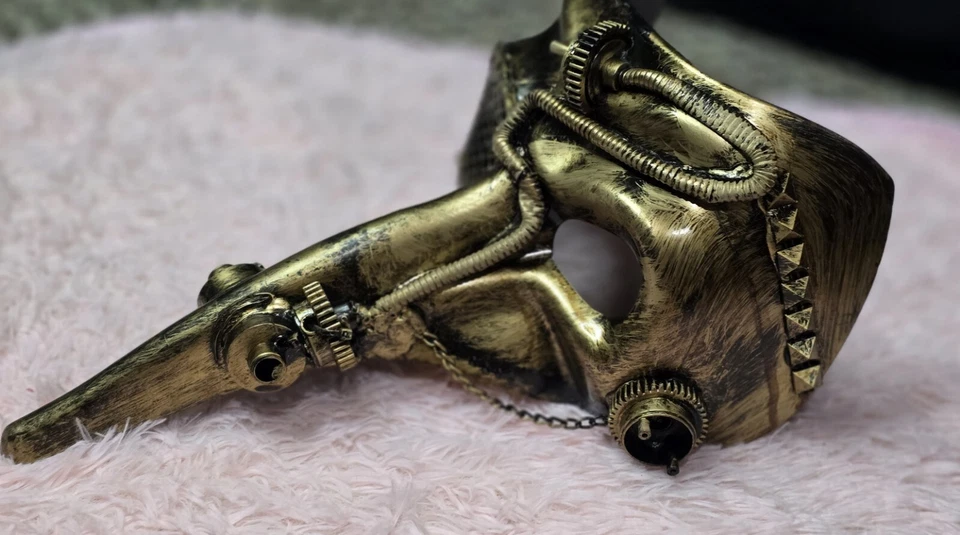 Máscara Steampunk Plástico Halloween Cosplay Plaga Doctor Mascarada Metal Look Foto 2 de 4