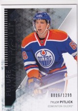 13/14 UD SP AUTHENTIC TYLER PITLICK RC ROOKIE /1299 #258