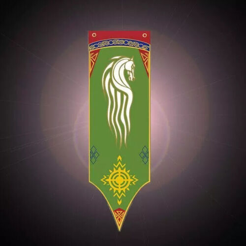 Herr der Ringe Rohan Banner Flagge Lotr Gondor der Hobbit Comic Con Film Requisite - Bild 12 von 12