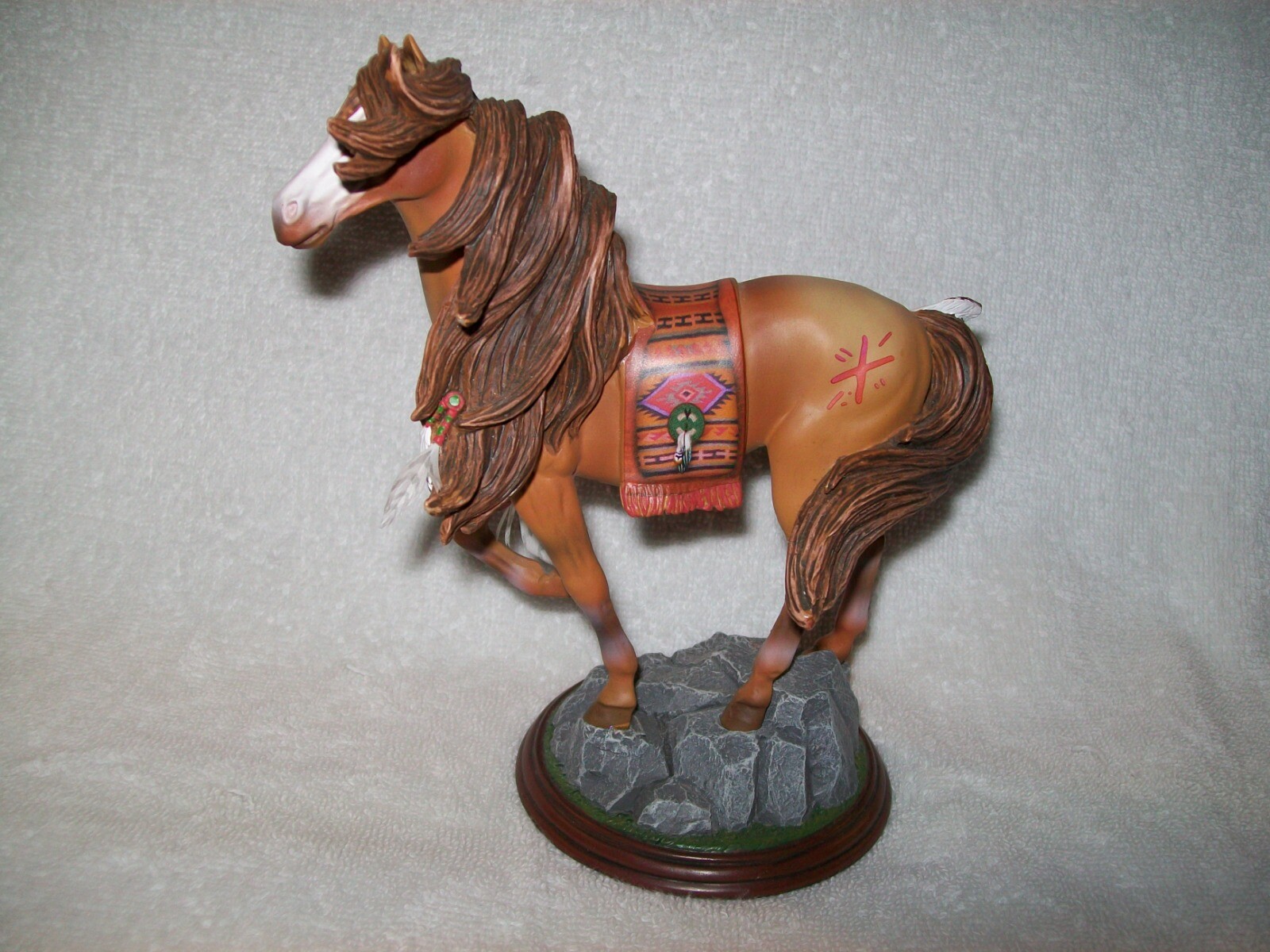Resin Horse statue Figurine Laurie Prindle Painted pony Indian Hawthorne village eBay