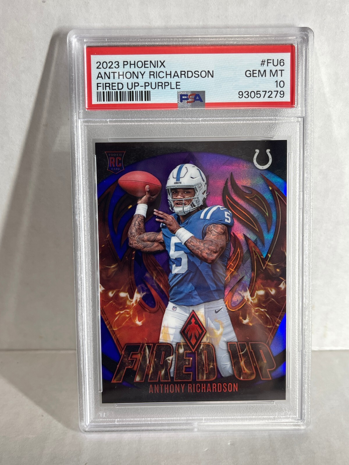 2023 Phoenix Anthony Richardson Fired Up Purple /99 PSA 10-RC-Colts POP 5