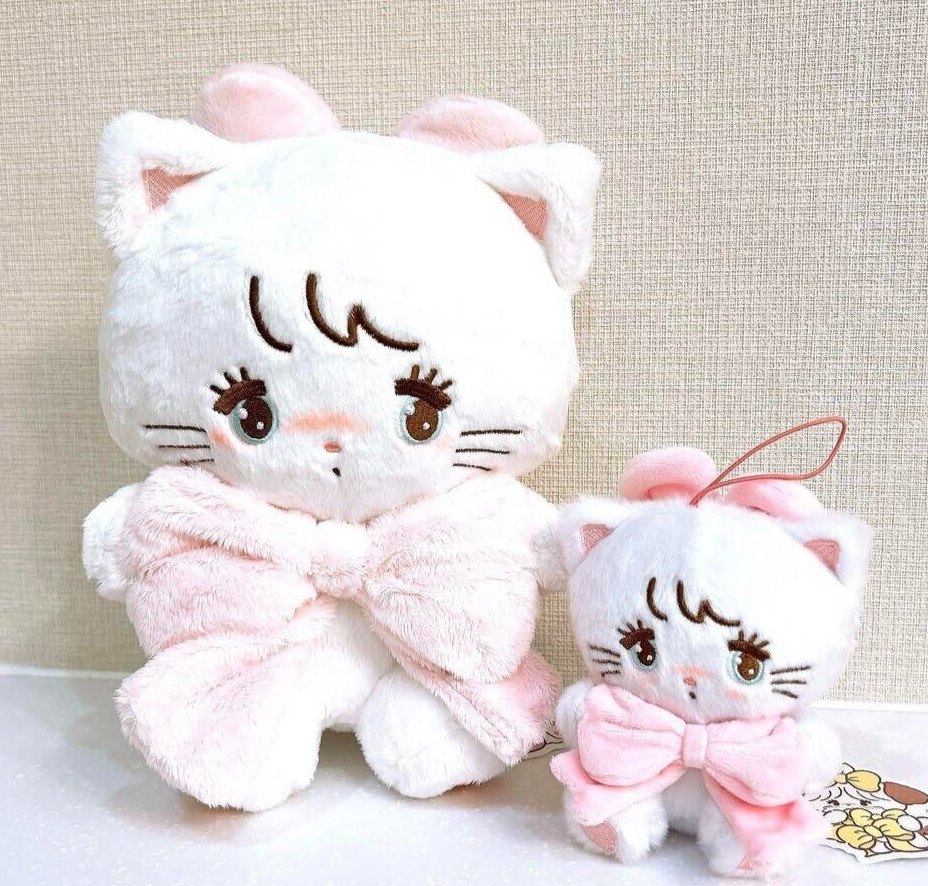 Mikko Characters Mousse Plush Toy Doll HUG Ribbon & Mascot Set of
