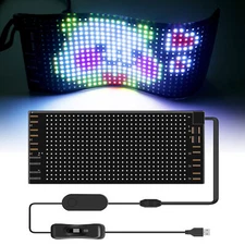 LED DIY Car Sign Flexible USB LED Digital App Programmable Scrolling Sign Party