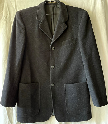 ST MICHAEL from MARKS & SPENCER WOOL RICH BLAZER, M, BLACK MIX,  WOOL BLEND