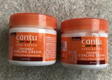 2x Cantu Shea Butter Coconut Curling Cream-Defines/Softens 2 oz each Travel Size