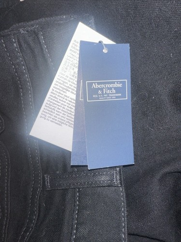 Pantalones de mezclilla negros ajustados 38x30 Abercrombrie & Fitch - Imagen 6 de 7