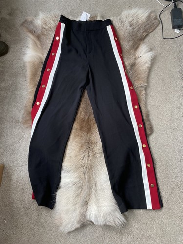 Zara Trousers stripe and button Size 