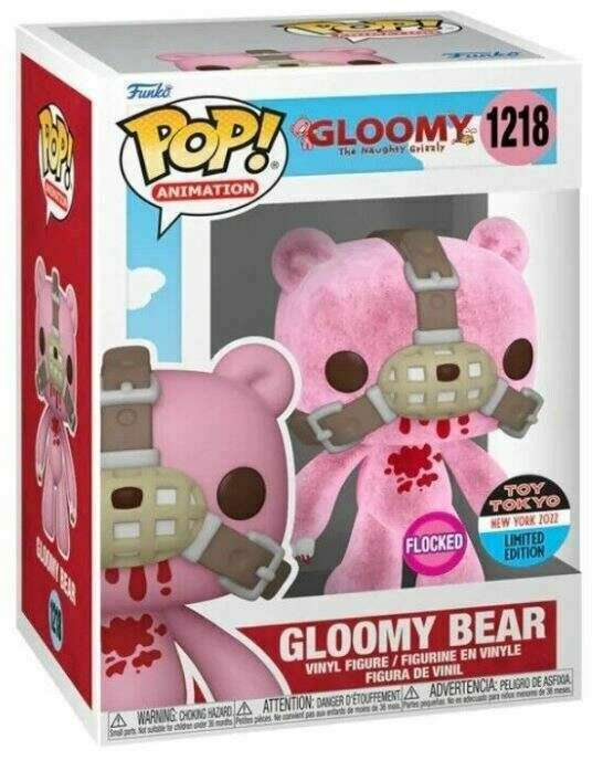 Funko Gloomy Bear Pop! Animation Vinyl With Mask Flocked Toy Tokyo New York Comi