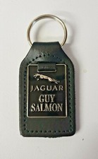 JAGUAR BLACK CAR AUTOMOTIVE MEMORABILIA COLLECTIBLE KEY FOB KEY RING LEATHER