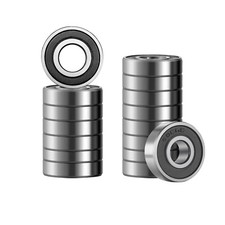 608 2RS-16Rubber Sealed Miniature deep Groove Ball Bearings 0.87 x 0.31 x 0.28in