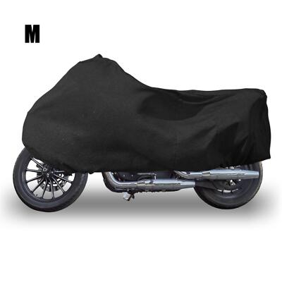 M Indoor Motorcycle Cover Motorbikes Dirt Bikes Elastic Dust-Proof Covers Black