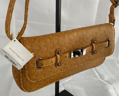Womens Handbag Shoulder Segue Monaco Mustard Italian Hand Bag - Picture 3 of 4