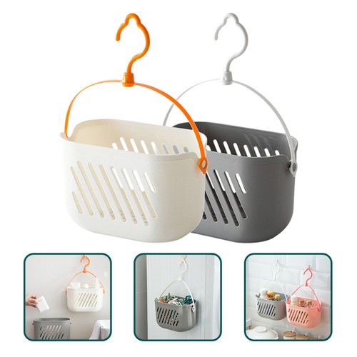 2Pcs Rotatable Hook Hanging Storage Basket for Kitchen/Bathroom/Home-IT - Picture 8 of 18