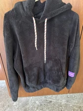 Zaful Mens Black Hoodie Long SleeveFleece Size:Small / US34