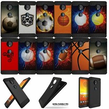 Para Moto Z4 / Moto Z4 Play, Funda Deportiva TPU Flexible Fibra de Carbono Acentos Cubierta