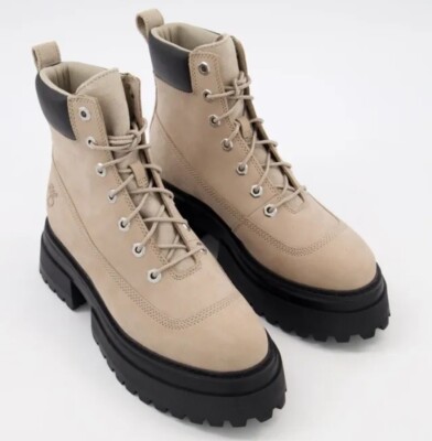 Timberland Womens Sky Inch Lace Up Stone Platform Boots UK Eu 41  UK