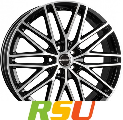 Borbet BS5 black polished 8x19'' ET50 LK5 114.3 ML 72.5 Alufelgen 19 Zoll