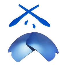 WL Polarized Ice Blue Replacement Lenses And Rubber Kit For Oakley Flak 2.0