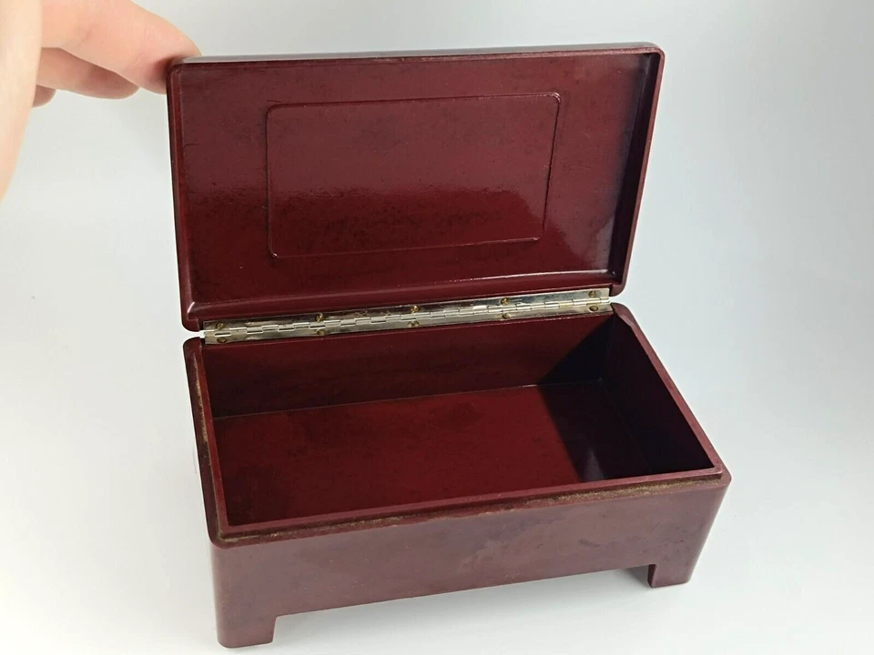 Boîte ancienne bakélite Made in France vintage antique Art Deco collection box - Photo 3/4