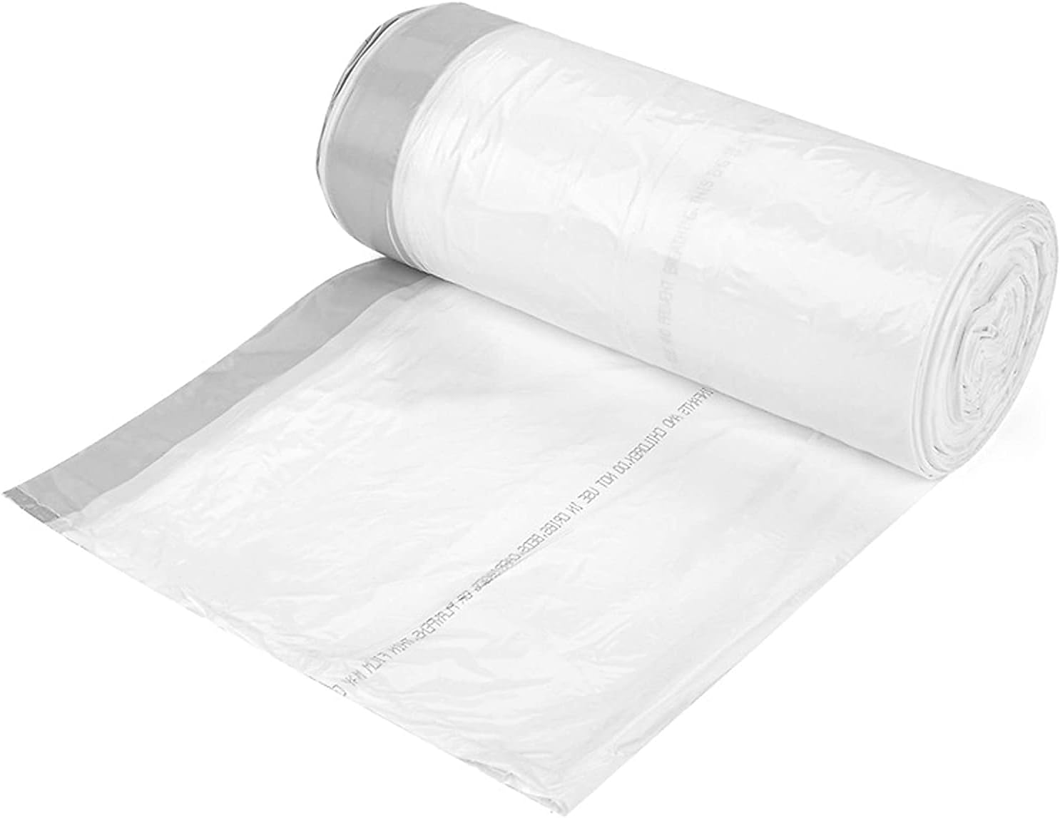 13 Gallon 0.9 MIL Tall Kitchen White Drawstring Trash Bags - 24