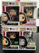 Funko Pop Wonder Woman Lot Set Of 4. #332, 393, 423 & 433. Amazon/ B&N Exclusive