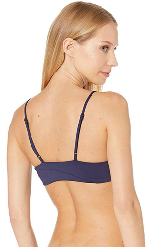 Volcom L33945 Womens Navy Simply Seam V-Neck Crop Top Size Small - Picture 2 of 2