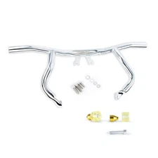 Front Engine Guard Crash Flat-out Bar For Harley Touring Road Street Gilde 14-25