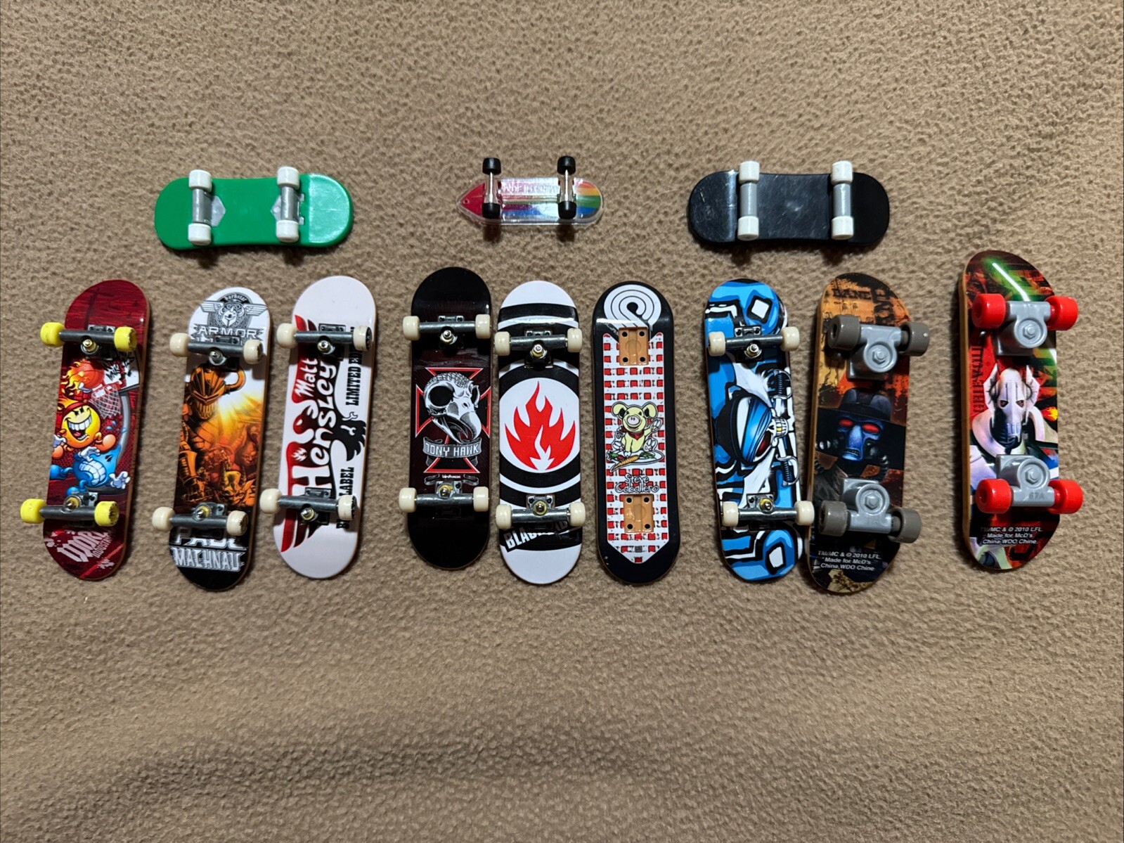 Tech Deck Clear Carrying Case Lot Of Boards, Accessories Hawk Hensley Flameboy