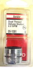 Lasco 09-1081 Aerator Dual Thread Deluxe Slotted 2.2 GPM Chrome Plated