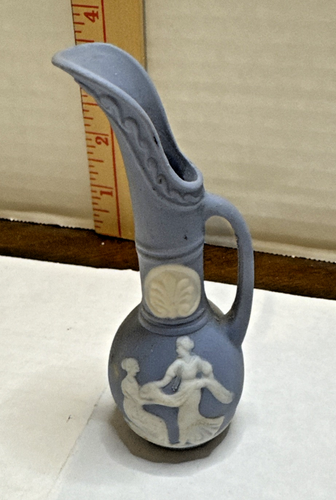 Jasperware kleine blaue Vase Krug Made in Occupied Japan - Bild 2 von 7
