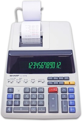 Robust Business Calculator with Fluorescent Display and Clock Functionality