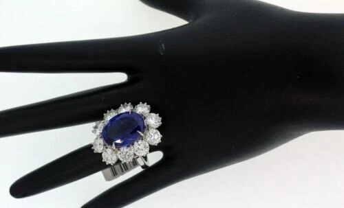 Tanzanite Oval Cut Sapphire Sterling Silver Engagement Ring Sz 6.5 New with Tag Foto 2 de 4