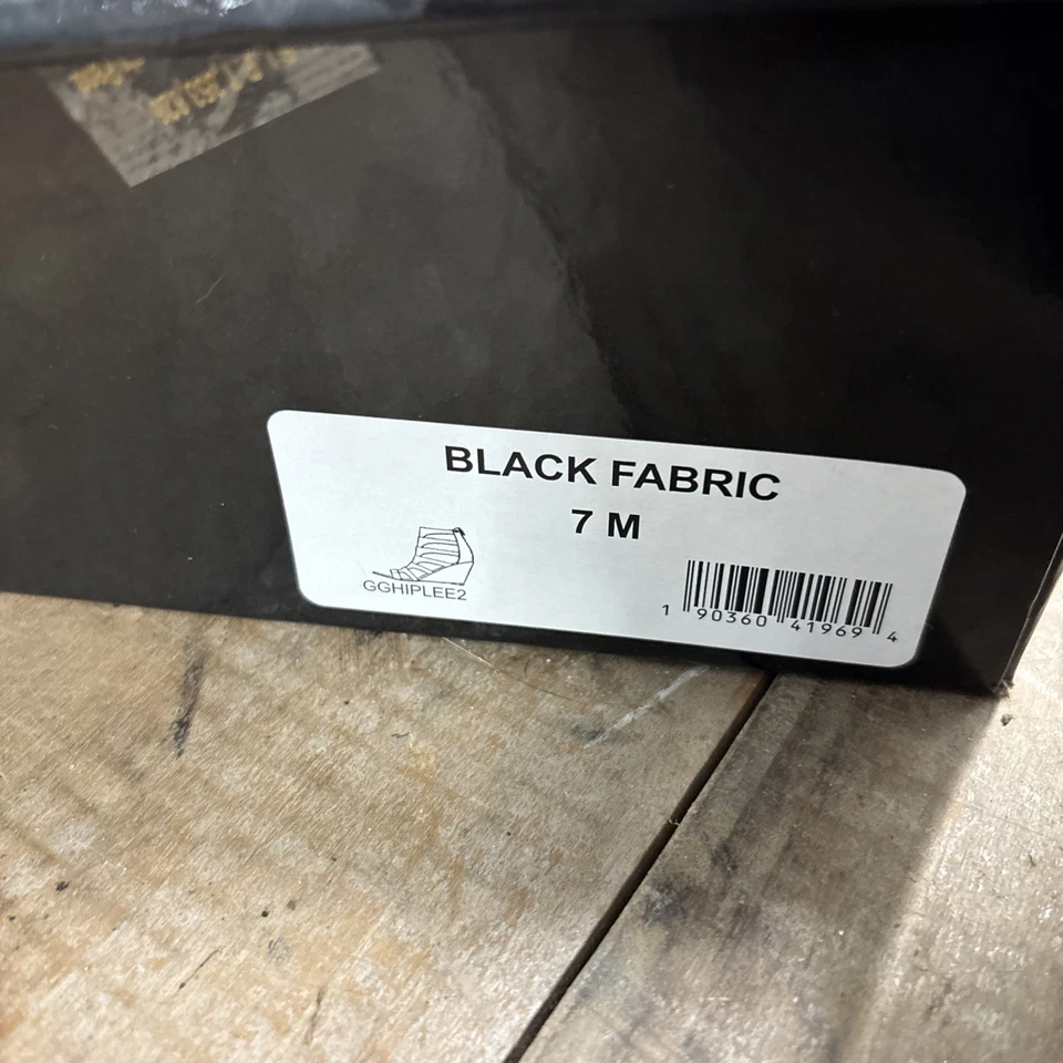 G By Guess Heels Womens 7 M Hiplee 2 Gladiator Strappy Wedge Black Fabric Zip - Image 2 of 4