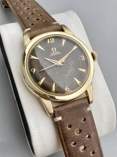 Vintage Omega Seamaster Tropical Chocolate Dial 14K Gold-Filled Case Cal. 500