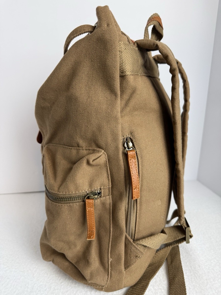 AMANGANI Jackson Hole Wyoming Luxury resort cotton leather backpack Amangani Jackson Hole Wyoming Resort Canvas and Vegan  main image 3