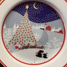 Twas The Night Before Christmas NORITAKE Salad Plates Set Of 4 In Box 8100