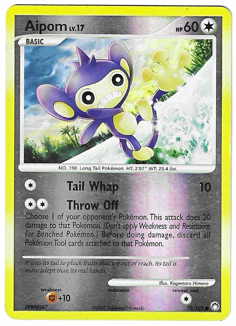 Aipom 70/123 Diamond & Pearl 2007 Pokemon TCG Reverse Holo LP