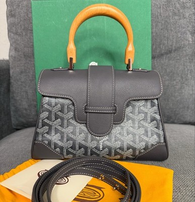 GOYARD Saigon mini grey souple leather bag