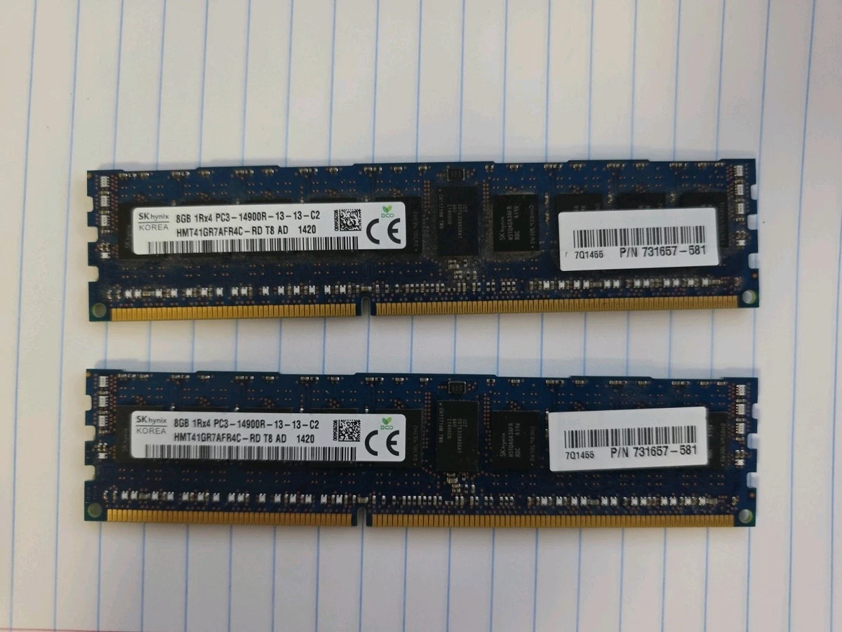 海力士计算机pc3-14900 (ddr3-1866) 总线速度RAM 2 模块| eBay