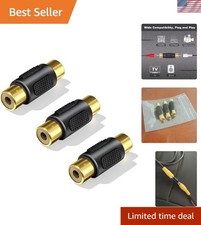 Durable Gold Plated RCA Couplers - Perfect for TVs, Speakers & Amplifiers