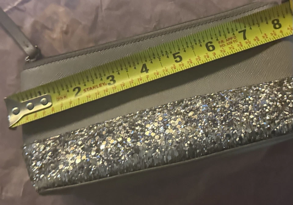 Silver And Glitter Small  Kate Spade Makeup Bag - Image 3 of 4
