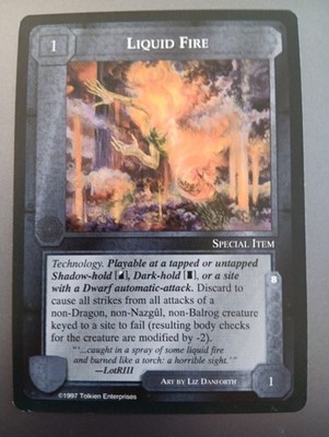 LIQUID FIRE - Meccg - Middle Earth CCG - The White Hand - MEWH