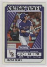 2022 Panini Elite Extra Edition College Tickets Optic Holo Prizm Jacob Berry uk2