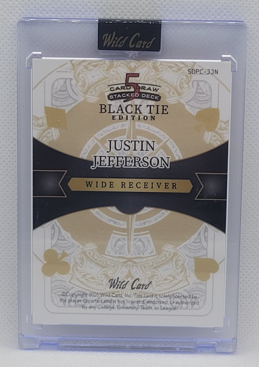 2026 Wild Card 5 Card Draw Black Tie Edition Justin Jefferson #ed